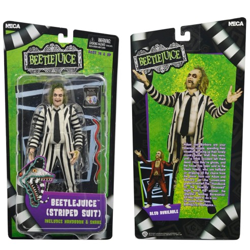 Figura Beetlejuice Traje a Rayas Blanco y Negro 18 cm