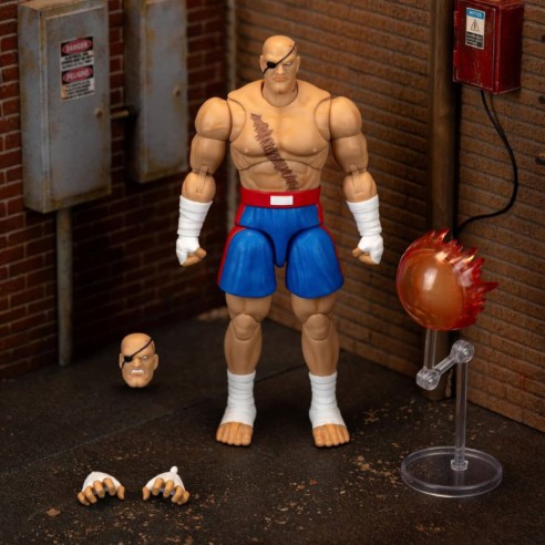 Figura Sagat. Street Fighter II - 15 cm