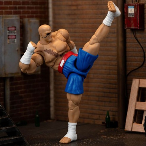 Figura Sagat. Street Fighter II - 15 cm