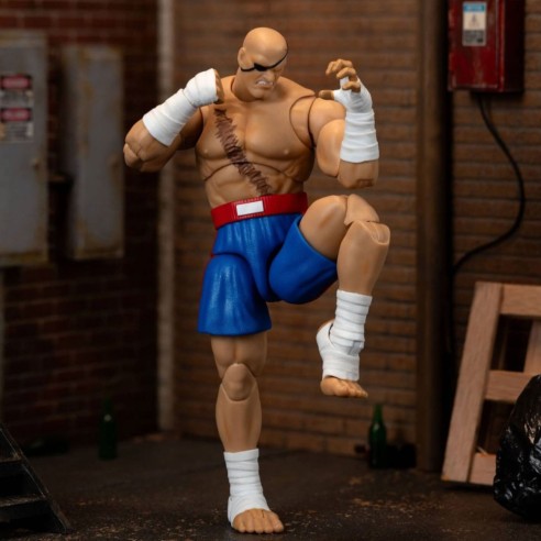 Figura Sagat. Street Fighter II - 15 cm
