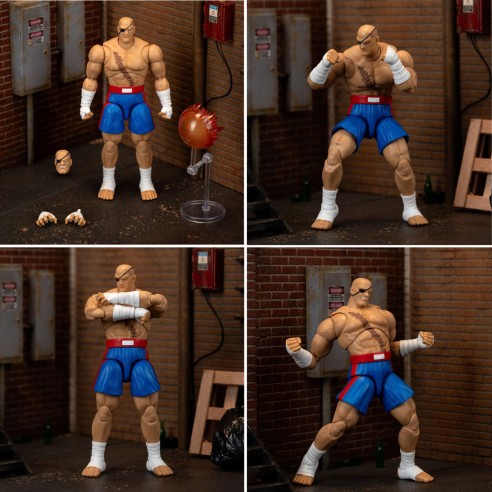 Figura Sagat. Street Fighter II - 15 cm
