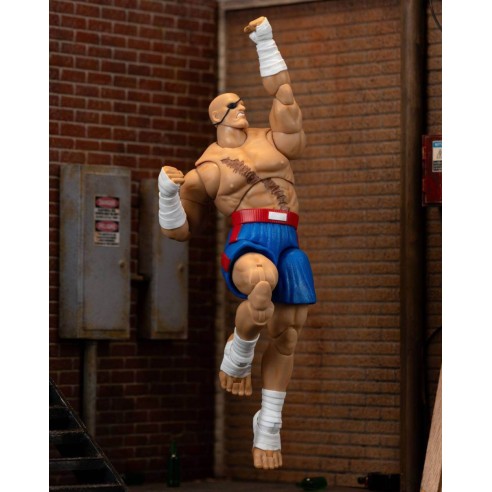 Figura Sagat. Street Fighter II - 15 cm