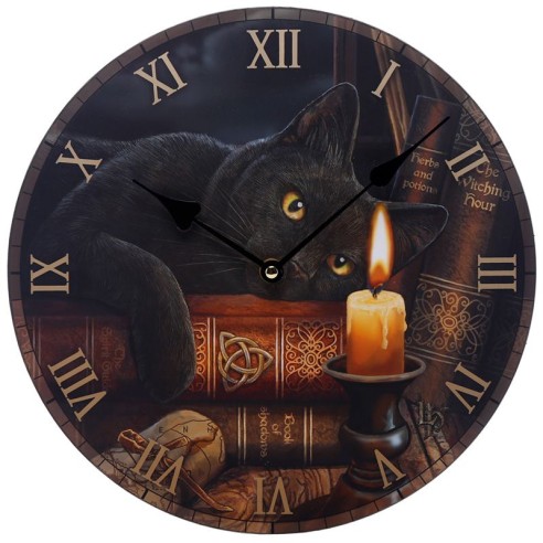 Reloj de Pared Gato de Brujas - Lisa Parker
