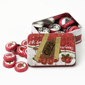 Caja de Chapas de Botella de Colección Fallout Tin Nuka Cranberry 10 cm