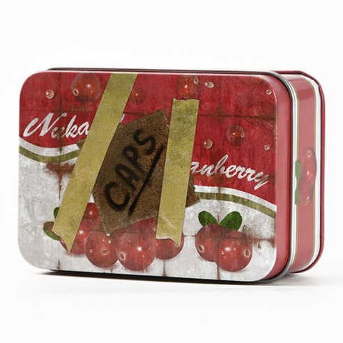 Caja de Chapas de Botella de Colección Fallout Tin Nuka Cranberry 10 cm
