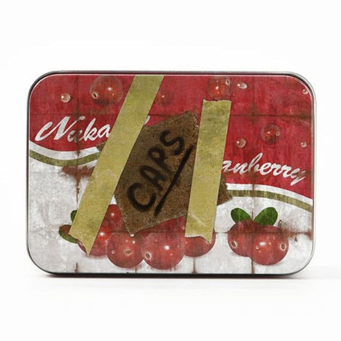 Caja de Chapas de Botella de Colección Fallout Tin Nuka Cranberry 10 cm