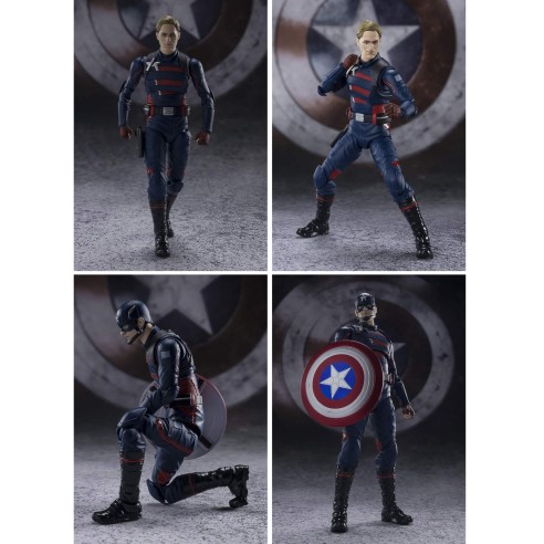 Figura Capitán América John Walker  15 cm Marvel Falcon & Winter Soldier