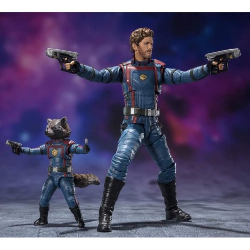 Figura Star Lord & Rocket Racoon 15 y 6 cm - Guardianes de la Galaxia Vol 3