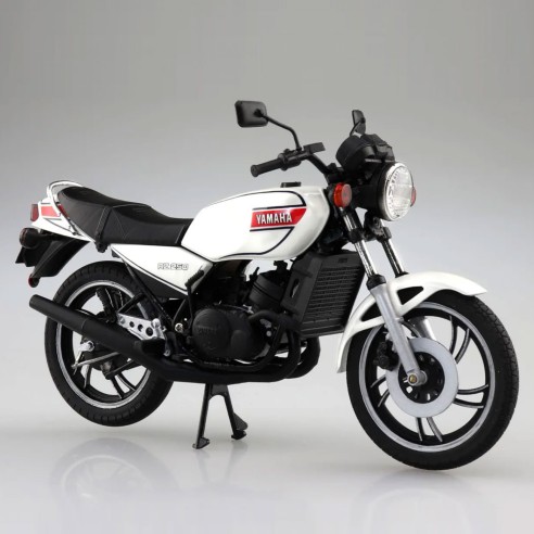 Réplica Motocicleta Yamaha RZ250 Blanco Perlado 17,5 cm - Escala 1:12