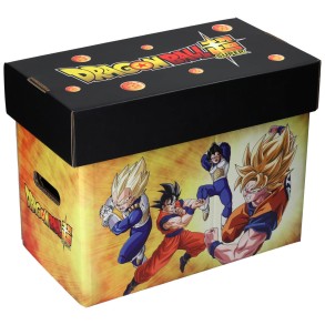 Caja Amarilla tapa Negra para Comics Personajes Dragon Ball 40 x 21 x 30 cm