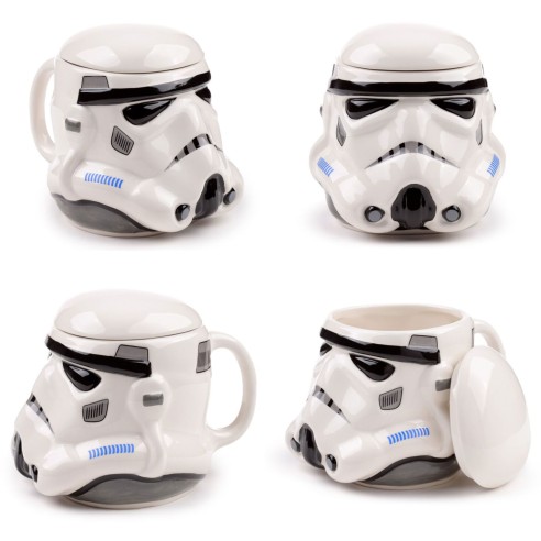 Taza de Cerámica 3D con Forma Casco Soldado Imperial Stormtrooper
