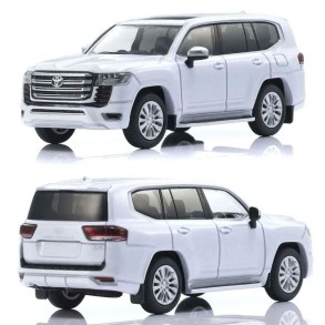Coche Toyota Land Cruiser 300 Book Type - White Kyosho KS07118W Escala 1:64 2