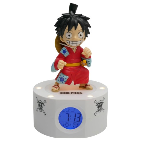 Reloj Despertador Luminoso Luffy 18 cm