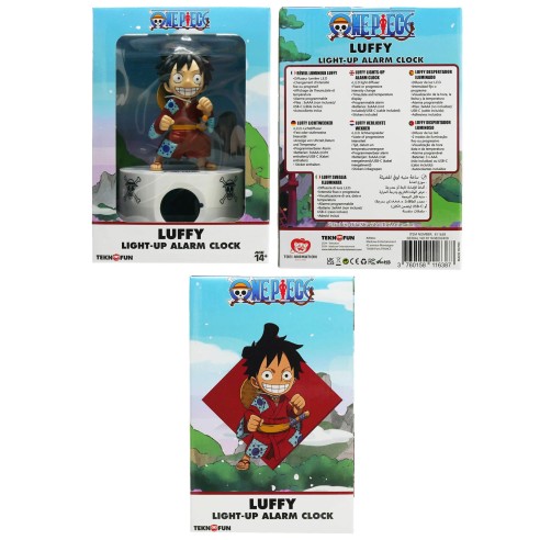 Reloj Despertador Luminoso Luffy 18 cm