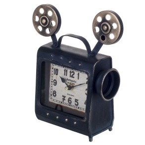 Reloj Metálico de Sobremesa Proyector Vintage 2