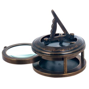 Reloj Solar, Brújula y Lupa Vintage