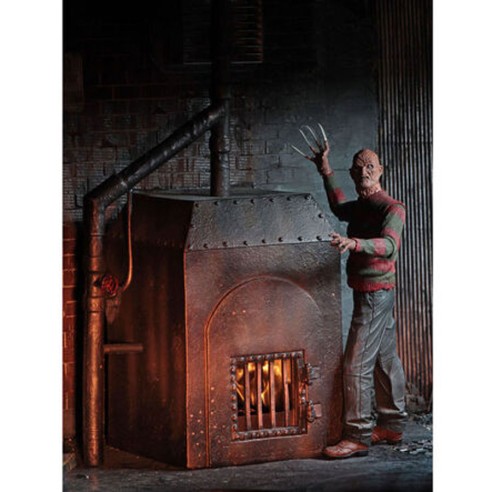 Figura Pesadilla en Elm Street Diorama Horno de Freeddy 23 cm