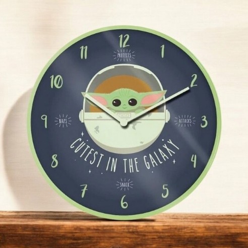 Reloj de Pared Mandalorian Cutest in the Galaxy
