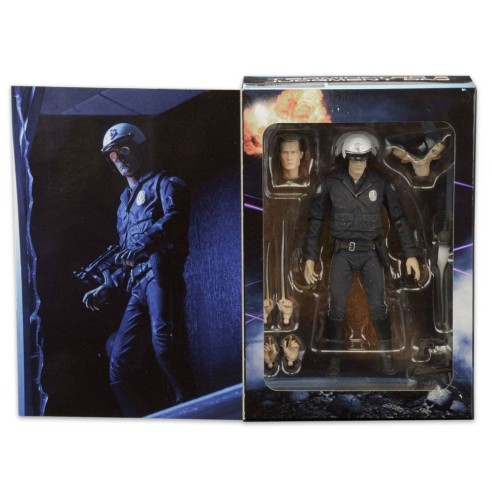 Terminator 2 Figura Ultimate T-1000 en Moto - 18 cm.