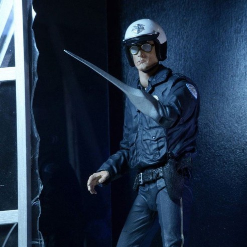 Terminator 2 Figura Ultimate T-1000 en Moto - 18 cm.