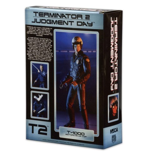 Terminator 2 Figura Ultimate T-1000 en Moto - 18 cm.