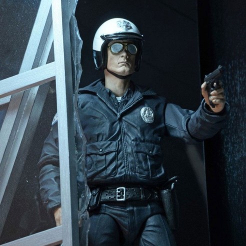 Terminator 2 Figura Ultimate T-1000 en Moto - 18 cm.