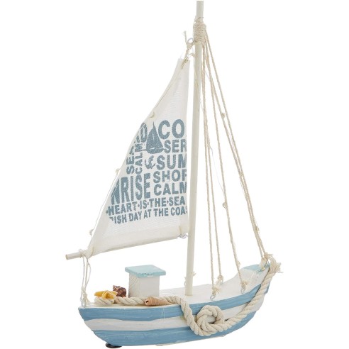Barco de Vela de Madera con 13 Luces Led