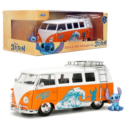 Furgoneta Lilo & Stitch Vehículo 1961 VW Bus Stitch Escala 1:24