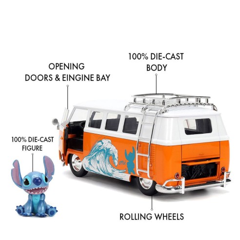 Furgoneta Lilo & Stitch Vehículo 1961 VW Bus Stitch Escala 1:24