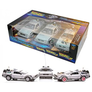 Set 3 Coches Regreso al Futuro 1985-90 - Escala 1:24