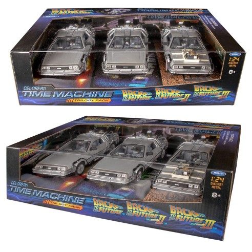 Set 3 Coches Regreso al Futuro 1985-90 - Escala 1:24