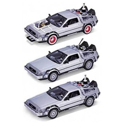 Set 3 Coches Regreso al Futuro 1985-90 - Escala 1:24