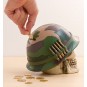 Hucha Calavera Soldado con Casco y Balas