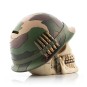 Hucha Calavera Soldado con Casco y Balas