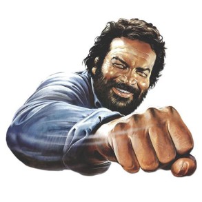 Placa de Chapa 3D Bud Spencer Faust 45 x 45 cm