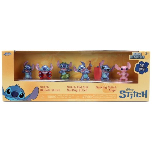 Set 6 Figuras Disney Lilo & Stitch Nano 4 cm