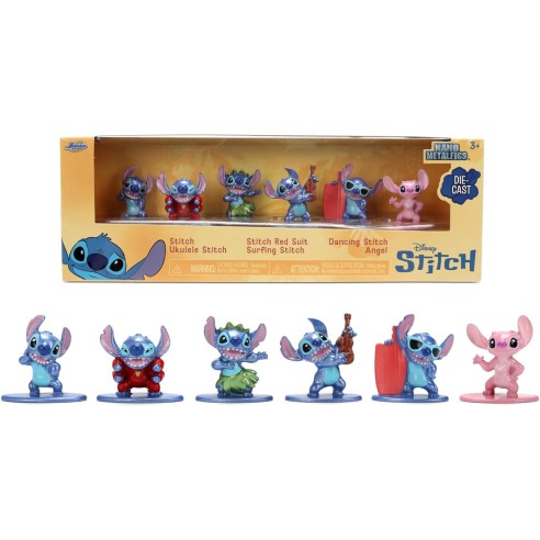 Set 6 Figuras Disney Lilo & Stitch Nano 4 cm