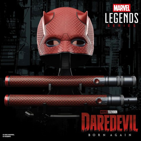 Máscara  Daredevil & Bastón Premium 1:1 - Born Again Marvel Legends Series