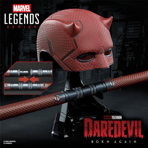Máscara  Daredevil & Bastón Premium 1:1 - Born Again Marvel Legends Series