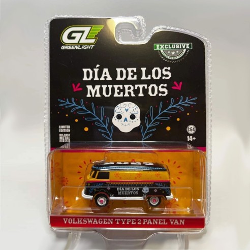 Coche Volkswagen Type 2 Panel Van - Día de los Muertos Escala 1:64