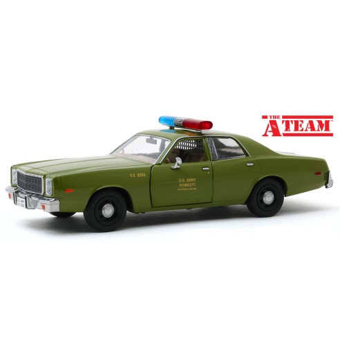 Coche Plymouth Fury U.S. Army Policie "Equipo A" 1977 Escala 1:24