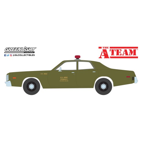 Coche Plymouth Fury U.S. Army Policie "Equipo A" 1977 Escala 1:24