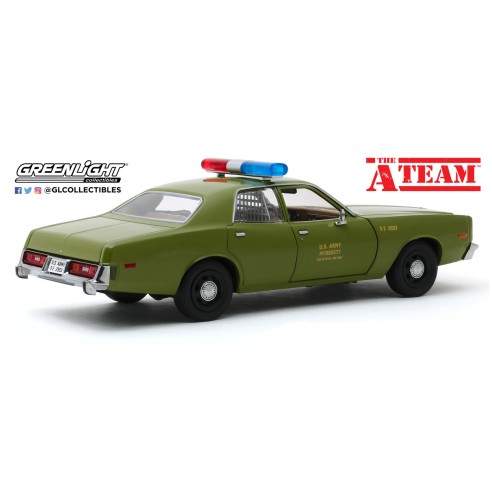 Coche Plymouth Fury U.S. Army Policie "Equipo A" 1977 Escala 1:24