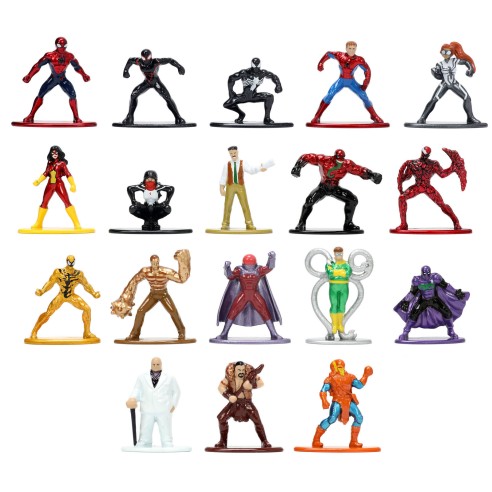 Set 18 Figuras Spider-Man 4 cm Marvel Nano Metalfigs