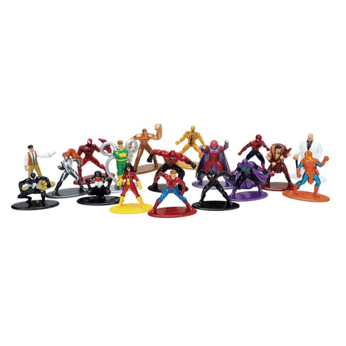 Set 18 Figuras Spider-Man 4 cm Marvel Nano Metalfigs