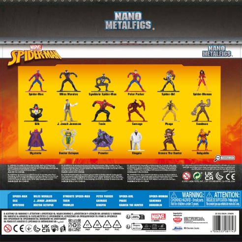 Set 18 Figuras Spider-Man 4 cm Marvel Nano Metalfigs