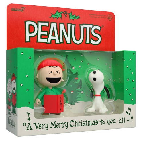 Figuras Peanuts pack Brown and Snoopy (Caroling) 10 cm - Super7