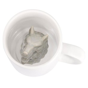 Taza Ceramica Stark Con Lobo Esculpido HBO