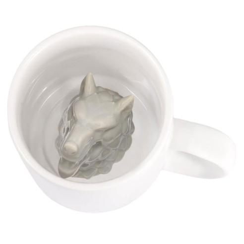 Taza Ceramica Stark Con Lobo Esculpido HBO