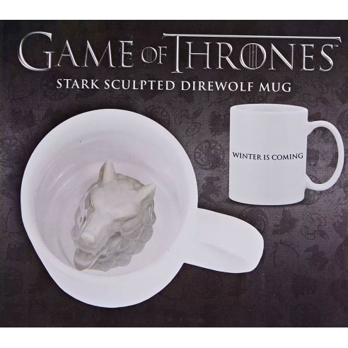 Taza Ceramica Stark Con Lobo Esculpido HBO